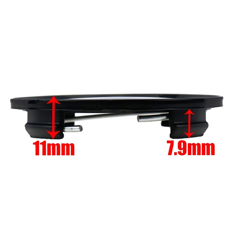 AUTUT Center Caps,63mm Wheel Rim Hub Center Covers Replacement 60mm Lug to Lug,Black,Pack of 4 - Image 3